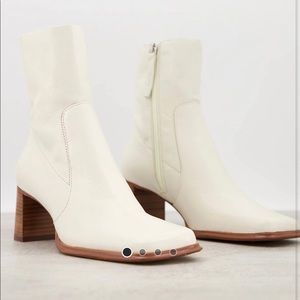 Asos Design Square Toe Leather Boots